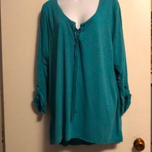 Faded Glory teal blouse